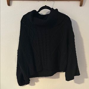 Black cowl neck sweater